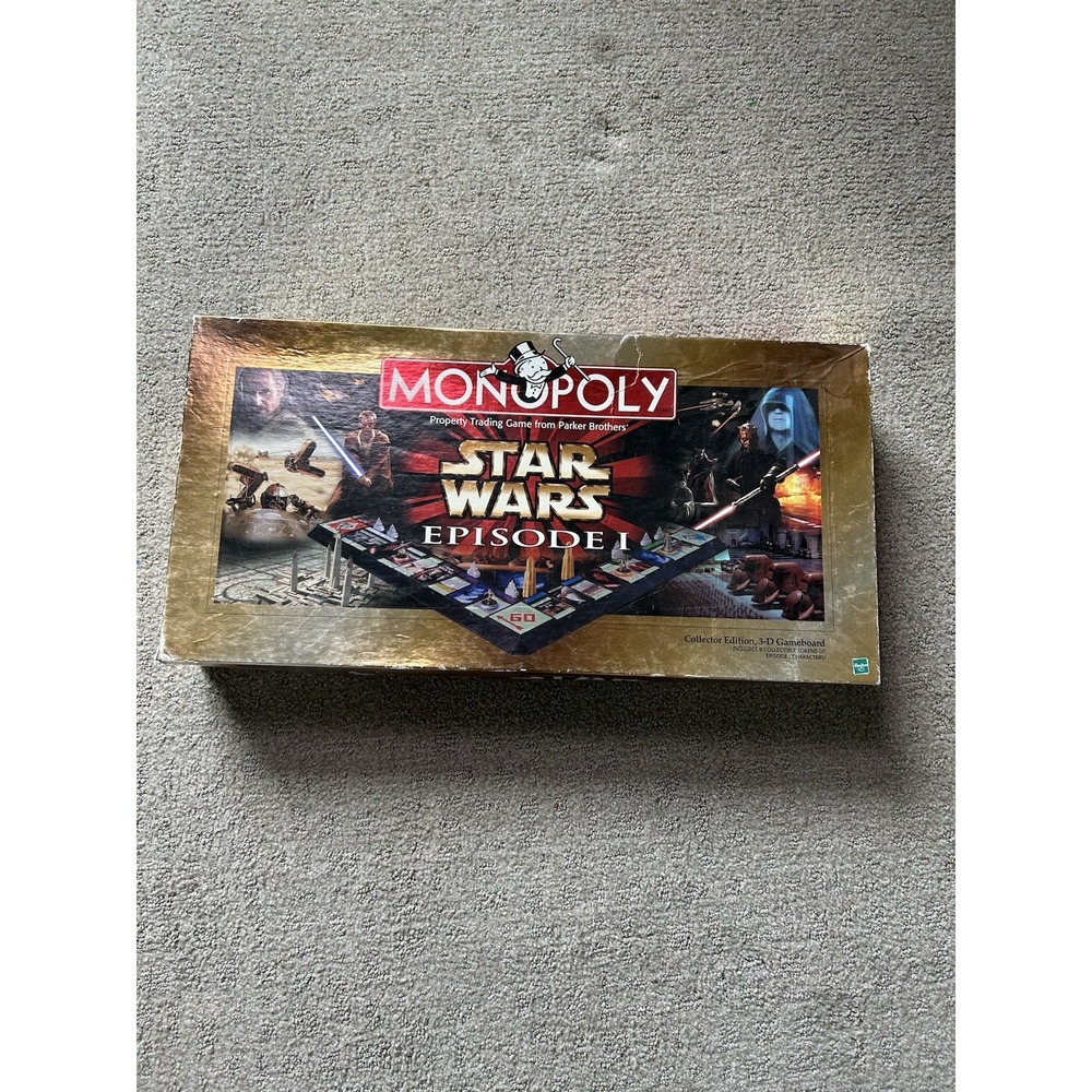 Monopoly Star Wars Episode 1 Collector's Edition Board Game 1999 COMPLETE